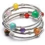 PSEEHEE Natural Semi-Precious Chakra Healing Gemstone Bracelet, Crystal Beads Stretch Unisex Jewelry PSEEHEE Natural Semi-Precious Chakra Healing Gemstone Bracelet, Crystal Beads Stretch Unisex Jewelry
