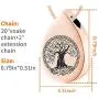LYFML Teardrop Cremation Jewelry Urn Necklace for Ashes Engraved Tree of Life, Memorial Pendant Made of Titanium Steel, Support for Customization LYFML Teardrop Cremation Jewelry Urn Necklace for Ashes Engraved Tree of Life, Memorial Pendant Made of Titanium Steel, Support for Customization
