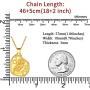 ChicSilver Coin Necklace 18K Gold/Platinum Plated Sterling Silver Vintage Circle Disc Special Coin Dainty Handmade Pendant Necklaces for Women (with Gift Box)
