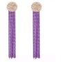 Givihoka Long Metal Tassel Earrings – Long Fringe Statement Dangle Earrings for Women
