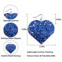 SKYFUN 9 Pairs Glitter Leather Earrings Hearts Valentines Day Faux Leather Earring Set for Women Girls Lightweight Heart Shaped Sequins Shining Earrings Jewelry