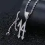 JINAO Micropave Simulated Diamond Iced Out 14 Pendant Necklace with 24 Stainless Steel Rope Chain JINAO Micropave Simulated Diamond Iced Out 14 Pendant Necklace with 24 Stainless Steel Rope Chain
