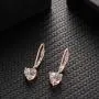 Buyless Fashion Girls And Women Heart Stone Dangle Earrings Silver Jewelry Buyless Fashion Girls And Women Heart Stone Dangle Earrings Silver Jewelry