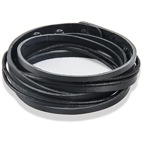 Chic Exquise Designs Handmade Genuine Vintage Leather Wrist Cuff Wrap Bracelet Adjustable