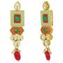 Efulgenz Indian Bollywood 14 K Gold Plated Bridal Pearl Kundan Multistrand Wedding Necklace Earring Jewelry Set