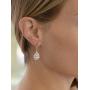 Mariell Rose Gold Cubic Zirconia Wedding Drop Earrings for Women, Jewelry for Bride, Prom, Bridesmaids