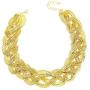 Q&Q Fashion 30mm Bold Snake Braided Chain Statement Bib Necklace Choker Collar Egyptian Cleopatra Style