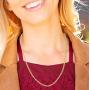 Lifetime Jewelry 2.2mm Curb Link Chain Necklace for Women & Men 24k Gold Plated