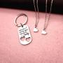 Gifts for Daughter Daddys Girl Mommys World Mother Father Necklace Keychain Pendant Encouraging Jewelry Set Dad Mom Christmas Birthday Gift