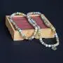 Bivei 108 Mala Beads Bracelet - Genuine Gemstone Mala Prayer Beads Lotus Charm Meditation Necklace