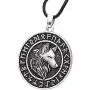 HAQUIL Viking Jewelry Viking Runes Coin Wolf Pendant Leather Cord Necklace for Men and Women, 19.7'' HAQUIL Viking Jewelry Viking Runes Coin Wolf Pendant Leather Cord Necklace for Men and Women, 19.7''