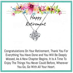 Onepurposgifts Happy Retirement Gifts, Happy Retirement Necklace, Retirement Jewelry, Gift for Retirement, Coworker Retirement gift, Farewell retirement gift
