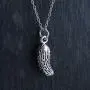 FashionJunkie4Life Sterling Silver Small 3D Pickle or Cucumber Charm Necklace 18'' Cable Chain