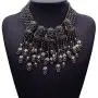 BigDO Jewelry Fashion Vintage Style Multi-Level Punk Black CZ Skull Necklace Collar Bib for Women BigDO Jewelry Fashion Vintage Style Multi-Level Punk Black CZ Skull Necklace Collar Bib for Women