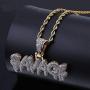 Naomi SAVAGE Bubble Letters Combine Pendant Necklace Hip Hop Mens Trendy Jewelry Gold Silver Rope Chain Tennis Chain multi-color 24 in