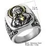 HZMAN Vintage Silver Gold Tone Jesus Blessing Christian Stainless Steel Rings for Men Women Religious Band HZMAN Vintage Silver Gold Tone Jesus Blessing Christian Stainless Steel Rings for Men Women Religious Band