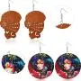 10 Pairs African Round Wooden Earrings Ethnic Style African Map Earrings Multicolor Earrings for Women 10 Pairs African Round Wooden Earrings Ethnic Style African Map Earrings Multicolor Earrings for Women