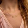 Layered 2 Names Necklace Personalized, Custom Double Chain Choker Necklace 18K Gold Plated Nameplate Charm Pendant for Mother