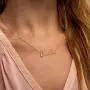 Layered 2 Names Necklace Personalized, Custom Double Chain Choker Necklace 18K Gold Plated Nameplate Charm Pendant for Mother Layered 2 Names Necklace Personalized, Custom Double Chain Choker Necklace 18K Gold Plated Nameplate Charm Pendant for Mother