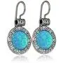 Stera Jewelry Choice of Gemstone 925 Sterling Silver Round Earrings with Ornate Floral Design Stera Jewelry Choice of Gemstone 925 Sterling Silver Round Earrings with Ornate Floral Design