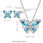Aurora Tears Butterfly Jewelry Women 925 Sterling Silver Butterflies Necklace/Earrings/Rings Wedding Gift