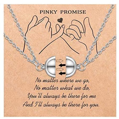 Lanqueen Magnetic Couples Necklaces Mutual Attraction Matching Jewelry Gifts for Women Men Boyfriend Girlfriend Best Friend