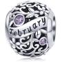 Lorrifal Month 925 Sterling Silver Original Birthstone Charms fit Pandora Bracelets Necklace Perfect Jewelry Birthday Loved Beads Gift for Women Girls Mom Daughter