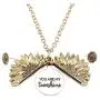 Sunflower Necklace You are My Sunshine Necklace and Sunflower Earrings Set, Engraved Pendant Sunflower Locket for Women and Girls- Golden Sunflower Necklace You are My Sunshine Necklace and Sunflower Earrings Set, Engraved Pendant Sunflower Locket for Women and Girls- Golden