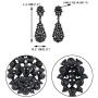 EVER FAITH Womens Austrian Crystal Party Hollow-out Teardrop Dangle Earrings