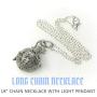 UMBRELLALABORATORY Steampunk FIRE Necklace - Pendant Glow Locket - Great Gifts for Teen Girls, Mother, Father, Little Girls Jewelry