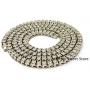 Mens Iced Out Hip Hop Silver tone CZ Miami Cuban Link Chain Choker Necklace