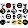 Black Panther Party 20 NEW 1 Inch (25mm) Set of 20 BLACK LIVES MATTER Buttons Badges Pins 1'' BLM