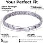 Elegant Womens Titanium Magnetic Therapy Bracelet Pain Relief for Arthritis and Carpal Tunnel