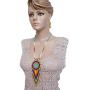 Handmade Beaded Indian Fashion Jewelry Yellow Mix Seed Beaded Star Designer Necklace Earrings set S-53-SB-9 24 X 2.6