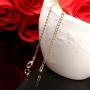 Rose Flower Necklace 18K Gold Plated Silver Rose Jewelry Gift for Women Girl