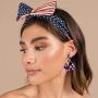 Women July 4th Acrylic Earrings USA Stars Patriotic American Jewelry Accessory Red White Blue Decor