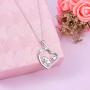 925 Sterling Silver Mother Daughter Jewelry Elephant Heart Pendant Necklace Engraved love you more for Women Girls