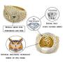 TOPGRILLZ 14K Gold or White Gold 6 Times Plated Owl Hip Hop Iced Out Lab Diamond 5A CZ Bling Fashion Ring for Men and Women Boys Jewelry Gift