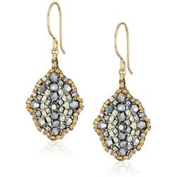 Miguel Ases Small Pyrite Antique Style Drop Earrings