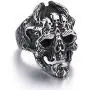 Elfasio Men Skull Rings Stainless Steel Gothic Biker Punk Jewelry, Size 8-13 Elfasio Men Skull Rings Stainless Steel Gothic Biker Punk Jewelry, Size 8-13