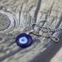 COLORFUL BLING Turkish Symbol Lucky Blue Evil Eye Necklace Lucky Protection Amulet Pendant Necklace Kabbalah Jewelry for Women Girls