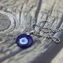 COLORFUL BLING Turkish Symbol Lucky Blue Evil Eye Necklace Lucky Protection Amulet Pendant Necklace Kabbalah Jewelry for Women Girls