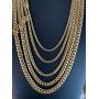 Solid 925 Sterling Silver - 14k Gold Plated - Miami Cuban Link Chain Or Bracelet - Box Lock Cuban Link 4-10.5mm - Italy Mens Necklace