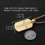 HZMAN Isaiah 41:10 Jewelry, Stainless Steel Cross Dog Tag Pendant Necklace Strength Bible Verse