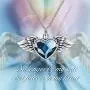 AOBOCO Angel Wing with Heart Urn Necklace for Ashes Sterling Silver Hold You in My Heart Cremation Memorial Keepsake Pendant with Heart Crystal AOBOCO Angel Wing with Heart Urn Necklace for Ashes Sterling Silver Hold You in My Heart Cremation Memorial Keepsake Pendant with Heart Crystal