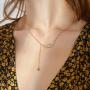Lalynnly 14K Yellow Gold Plated Cubic Zirconia Halo Cushion Teardrop CZ Filled Coin Necklace Earring Set Gold Dainty Necklace Gift for Women Girl