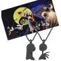 ENSIANTH The Nightmare Before Christmas Inspired Gift Jack Sally Charm Necklace Couple Gift Set Halloween Jewelry ENSIANTH The Nightmare Before Christmas Inspired Gift Jack Sally Charm Necklace Couple Gift Set Halloween Jewelry
