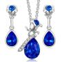 CDE Jewelry Sets for Women Rose Gold Jewelry Embellished with Crystal from Austria Mothers Day Jewelry Gifts Necklace and Earrings Set for Mom Wife