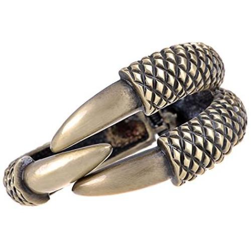 Alilang Womens Bronze Tone Jurassic Dinosaur Reptile Dragon Claw Talon Cuff Bangle Bracelet