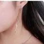 NIRONG LAVIE Womens 18K Gold Plated Earrings, Long Chain Pendant Dangle Earrings, Teardrop S-curve Drop Earring, Fashion Hook Earrings, Jewelry Anniversary Gifts Drop Earrings Hypoallergenic NIRONG LAVIE Womens 18K Gold Plated Earrings, Long Chain Pendant Dangle Earrings, Teardrop S-curve Drop Earring, Fashion Hook Earrings, Jewelry Anniversary Gifts Drop Earrings Hypoallergenic